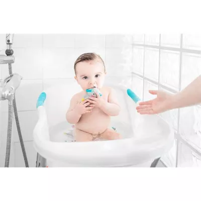 Set cadita ergonomica si suport pentru cadita Fun - White - Badabulle