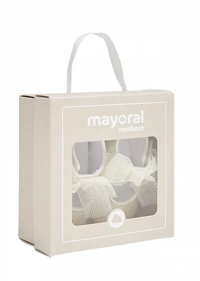 Balerini perforatii cu funda - Bej - Mayoral 19
