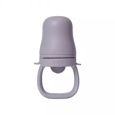 BIBS - Dispozitiv de hranire Baby Feeder cu 2 tetine din silicon, Fossil Grey