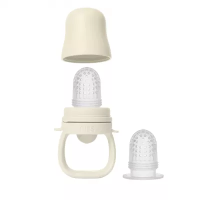BIBS - Dispozitiv de hranire Baby Feeder cu 2 tetine din silicon, Ivory