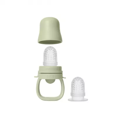 BIBS - Dispozitiv de hranire Baby Feeder cu 2 tetine din silicon, Sage