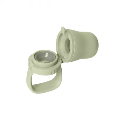 BIBS - Dispozitiv de hranire Baby Feeder cu 2 tetine din silicon, Sage