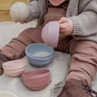 BIBS -  Jucaria Turnul Wobbly, Pastel Rainbow