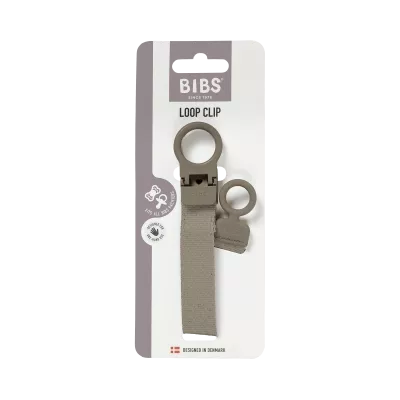 BIBS - Lantisor clip Loop pentru suzeta, Dark Oak