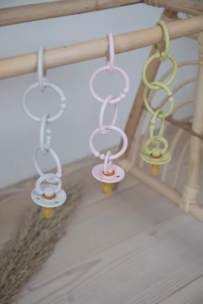 BIBS  - Set 12 inele multifunctionale, Sand/Dark Oak/Vanilla