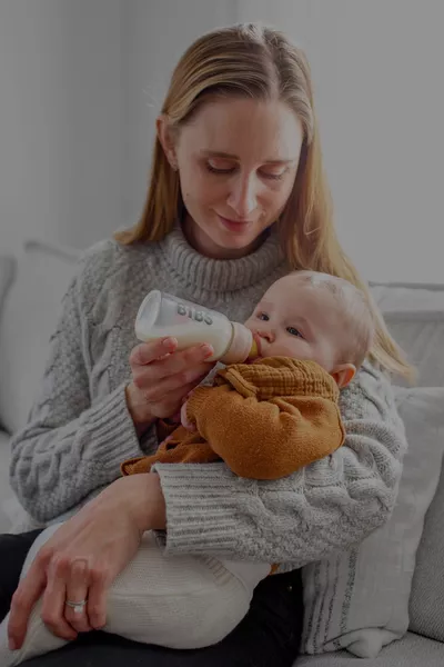 BIBS - Set 2 tetine pentru biberon, Latex, cu flux lent