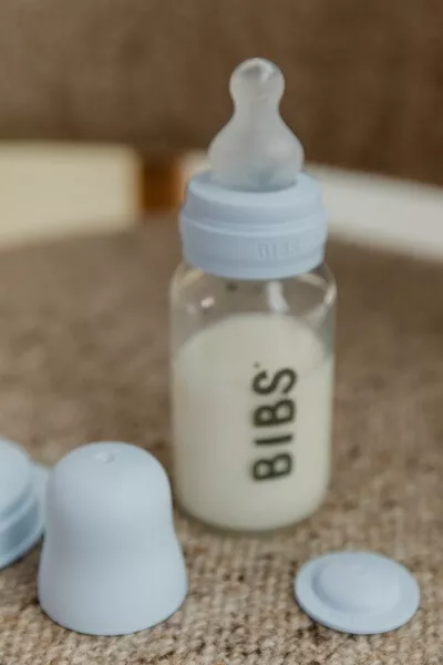 BIBS - Set 2 tetine pentru biberon, Silicon, cu flux lent
