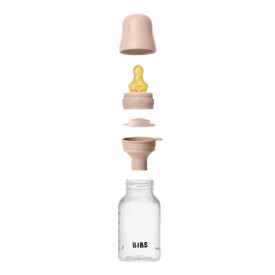 BIBS - Set complet biberon anticolici PP fara BPA, 150 ml, Latex, Blush