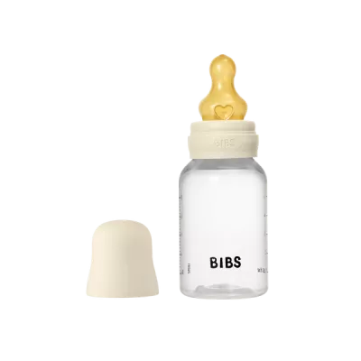 BIBS - Set complet biberon anticolici PP fara BPA, 150 ml, Latex, Ivory