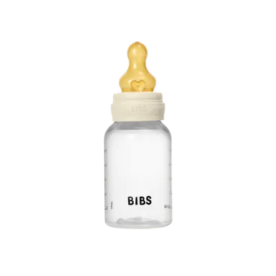 BIBS - Set complet biberon anticolici PP fara BPA, 150 ml, Latex, Ivory