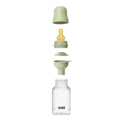 BIBS - Set complet biberon anticolici PP fara BPA, 150 ml, Latex, Sage
