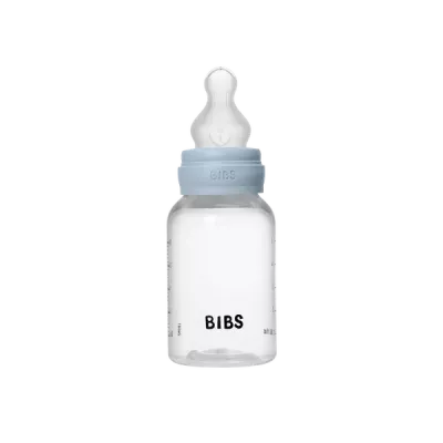 BIBS - Set complet biberon anticolici PP fara BPA, 150 ml, Silicon, Baby Blue
