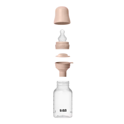 BIBS - Set complet biberon anticolici PP fara BPA, 150 ml, Silicon, Blush