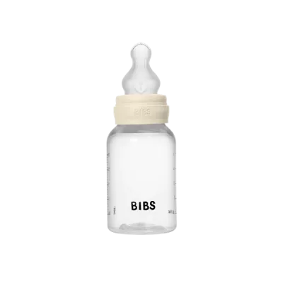 BIBS - Set complet biberon anticolici PP fara BPA, 150 ml, Silicon, Ivory