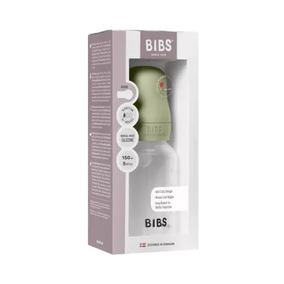 BIBS - Set complet biberon anticolici PP fara BPA, 150 ml, Silicon, Sage