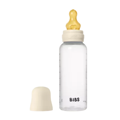 BIBS - Set complet biberon anticolici PP fara BPA, 270 ml, Latex, Ivory