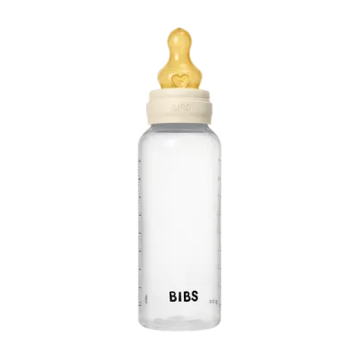 BIBS - Set complet biberon anticolici PP fara BPA, 270 ml, Latex, Ivory
