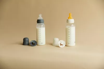 BIBS - Set complet biberon anticolici PP fara BPA, 270 ml, Silicon, Blush