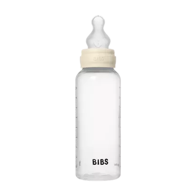 BIBS - Set complet biberon anticolici PP fara BPA, 270 ml, Silicon, Ivory