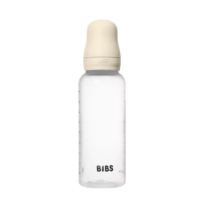 BIBS - Set complet biberon anticolici PP fara BPA, 270 ml, Silicon, Ivory