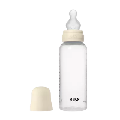 BIBS - Set complet biberon anticolici PP fara BPA, 270 ml, Silicon, Ivory