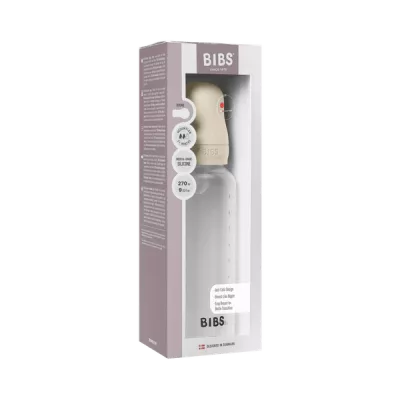 BIBS - Set complet biberon anticolici PP fara BPA, 270 ml, Silicon, Ivory
