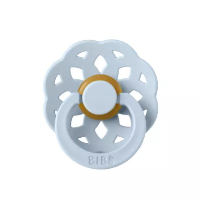 BIBS - Suzeta Boheme Latex, tetina rotunda, 0 luni +-Baby Blue