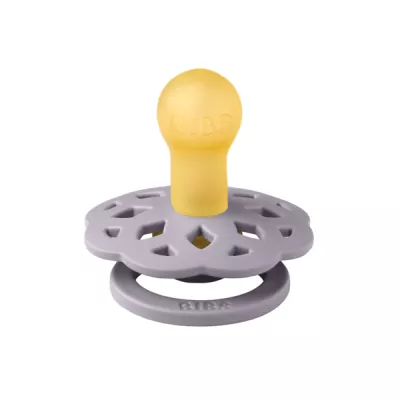 BIBS - Suzeta Boheme Latex, tetina rotunda, 0 luni +-Fossil Grey