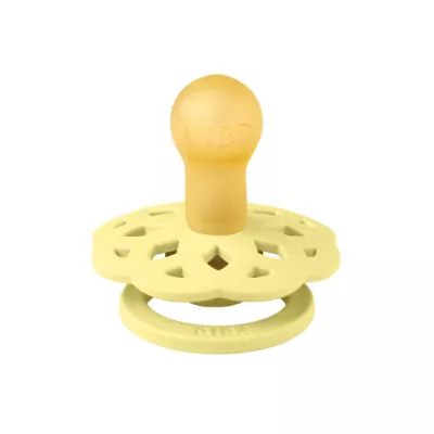 BIBS - Suzeta Boheme Latex, tetina rotunda, 0 luni +-Sunshine