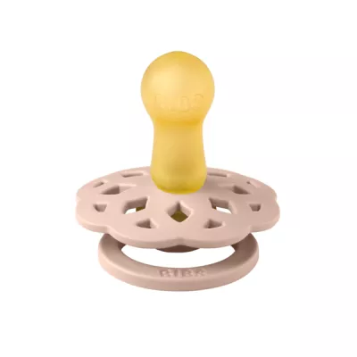 BIBS - Suzeta Boheme Latex, tetina rotunda, 6 luni +-Blush