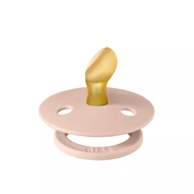 BIBS - Suzeta Colour Latex, tetina anatomica, 0 luni +-Blush