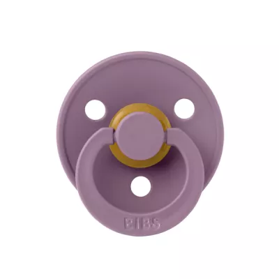 BIBS - Suzeta Colour Latex, tetina anatomica, 0 luni +-Mauve