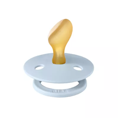 BIBS - Suzeta Colour Latex, tetina anatomica, 6 luni +-Baby Blue