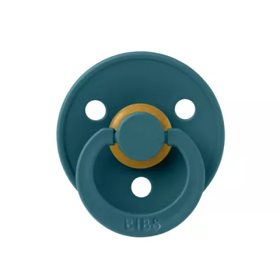 BIBS - Suzeta Colour Latex, tetina rotunda, 0 luni +-Forest Lake