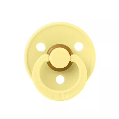 BIBS - Suzeta Colour Latex, tetina rotunda, 0 luni +-Sunshine