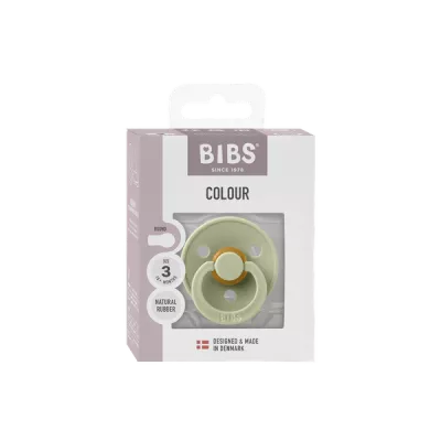 BIBS - Suzeta Colour Latex, tetina rotunda, 18+ luni, ambalaj premium-Sage