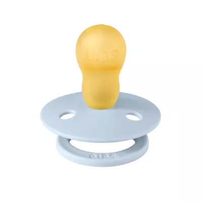 BIBS - Suzeta Colour Latex, tetina rotunda, 18 luni+-Baby Blue