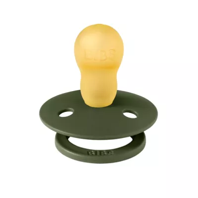 BIBS - Suzeta Colour Latex, tetina rotunda, 18 luni+-Hunter Green