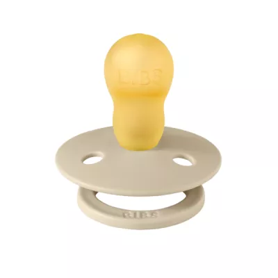 BIBS - Suzeta Colour Latex, tetina rotunda, 18 luni+-Vanilla