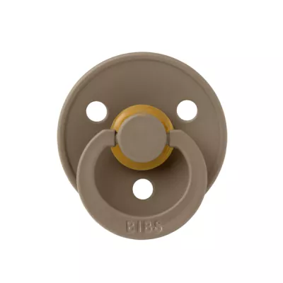 BIBS - Suzeta Colour Latex, tetina rotunda, 6 luni +-Dark Oak