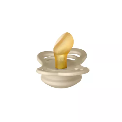 BIBS - Suzeta Couture Latex, tetina anatomica, 0 luni +-Vanilla