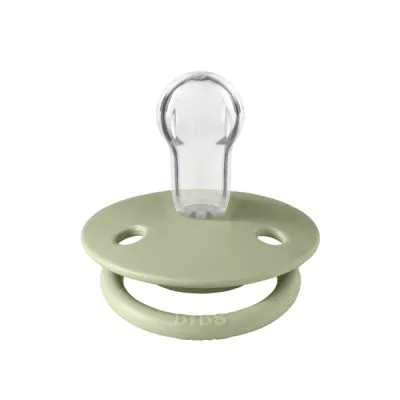 BIBS - Suzeta De Lux Silicon, tetina rotunda, marime universala (0-3 ani)-Sage