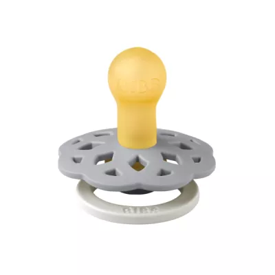 BIBS - Suzeta fosforescenta Boheme GLOW Latex, tetina rotunda, 0 luni +-Cloud