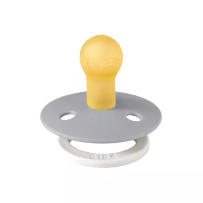 BIBS - Suzeta fosforescenta Colour GLOW Latex, tetina rotunda, 0 luni +-Cloud