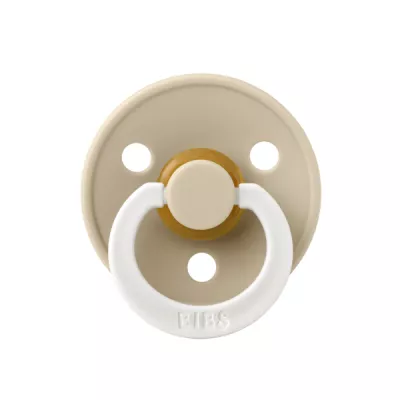 BIBS - Suzeta fosforescenta Colour GLOW Latex, tetina rotunda, 0 luni +