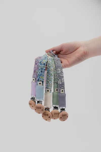 BIBS x LIBERTY - Lantisor clip pentru suzeta, Eloise Blush