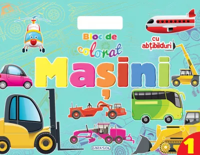 Bloc de colorat cu abt.- Masini 1