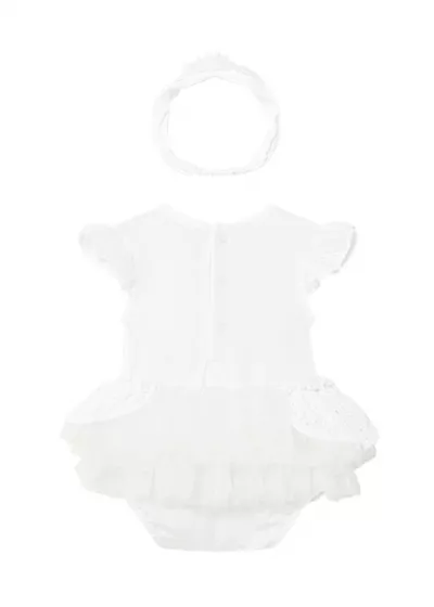 Body alb tutu cu bentita Better Cotton - Mayoral 