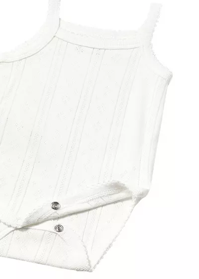 Body cu bretele - alb - Mayoral 6-9 luni