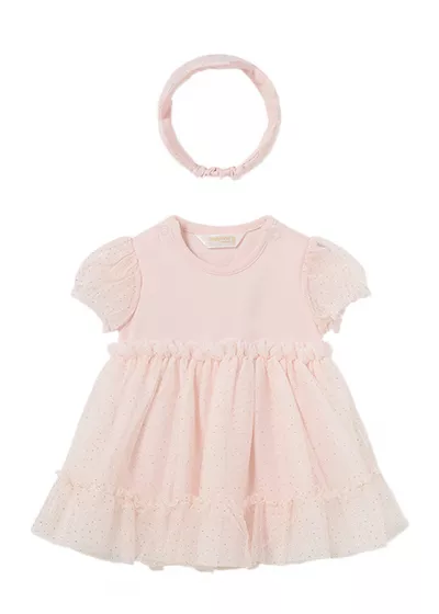 Body cu fusta tul si bentital Roz  pentru nou-nascut - Mayoral  4-6 luni (70 cm)